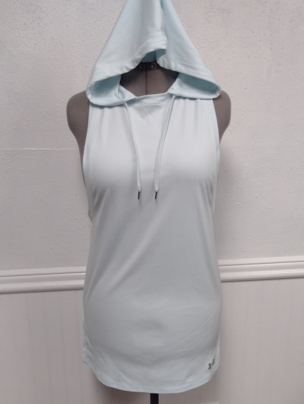 Under Armour Light Blue Sleeveless Hoodie Tank